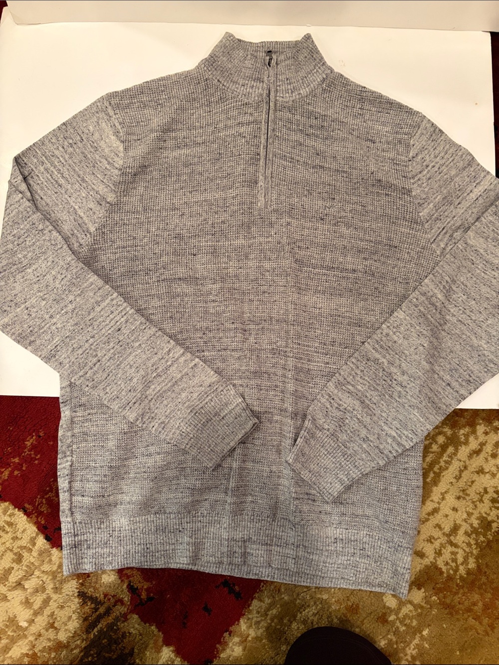 Michael Kors Gray Half-Zip Knit Sweater